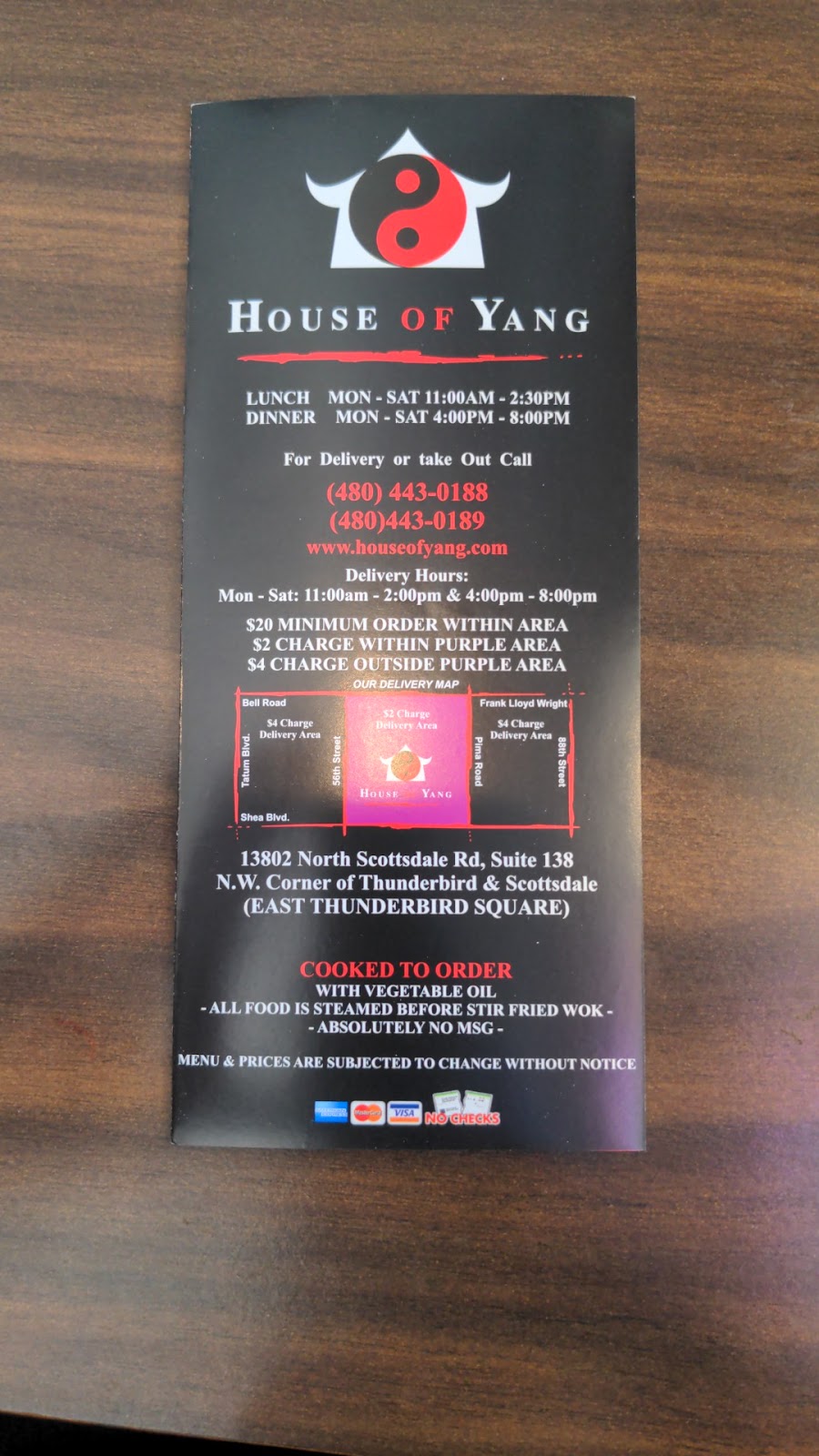 House Of Yang | restaurant | 13802 N Scottsdale Rd Suite 138, Scottsdale, AZ 85254, USA | 4804430188 OR +1 480-443-0188