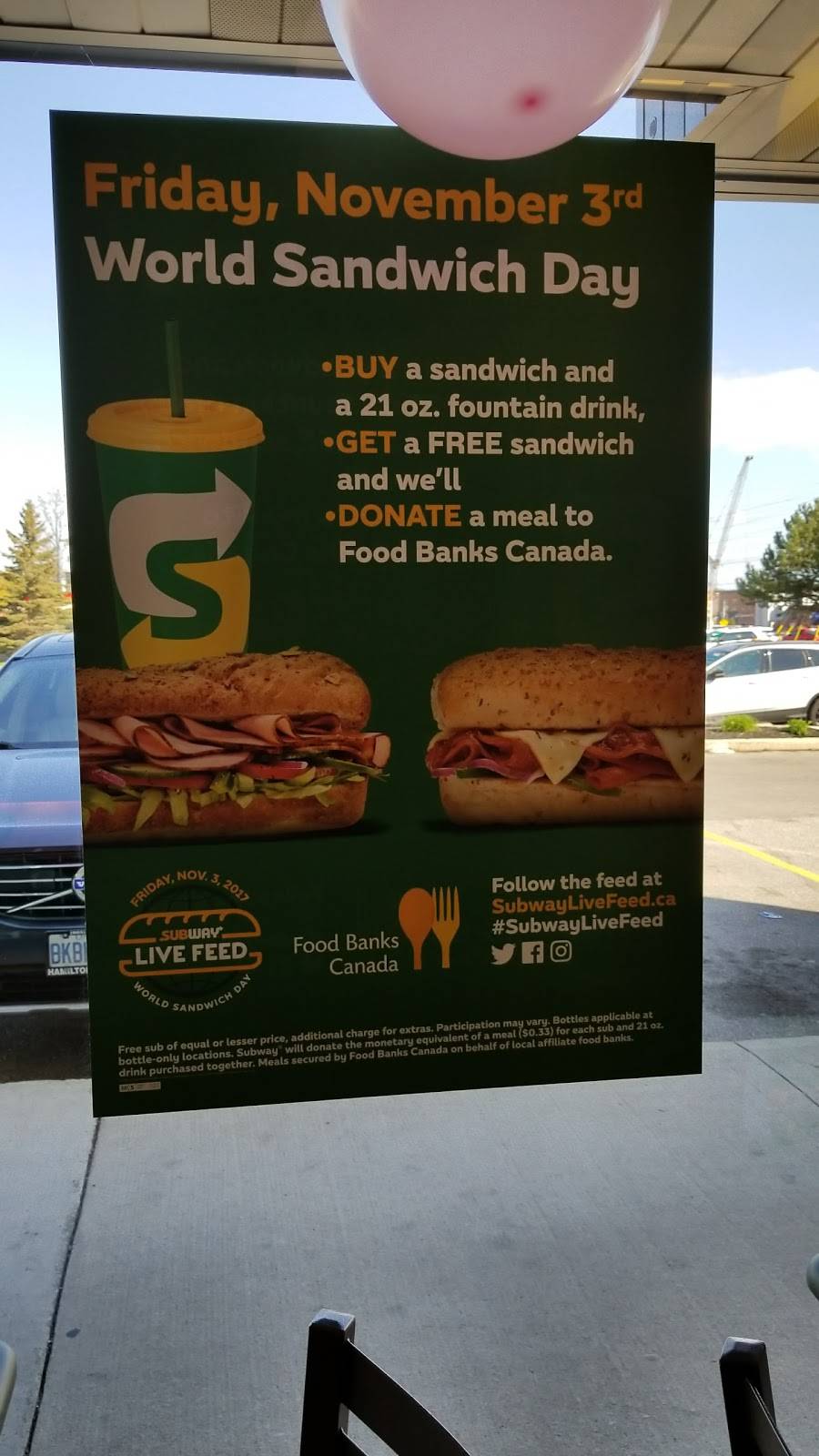 Subway | restaurant | Walkers Place, 3505 Upper Middle Rd Unit A2, Burlington, ON L7M 4C6, Canada | 9053324355 OR +1 905-332-4355