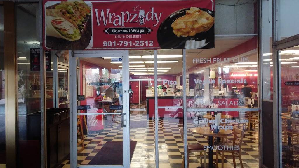 Wrapzody Gourmet Wrapz | restaurant | 99 N Main St, Memphis, TN 38103, USA | 9017912512 OR +1 901-791-2512