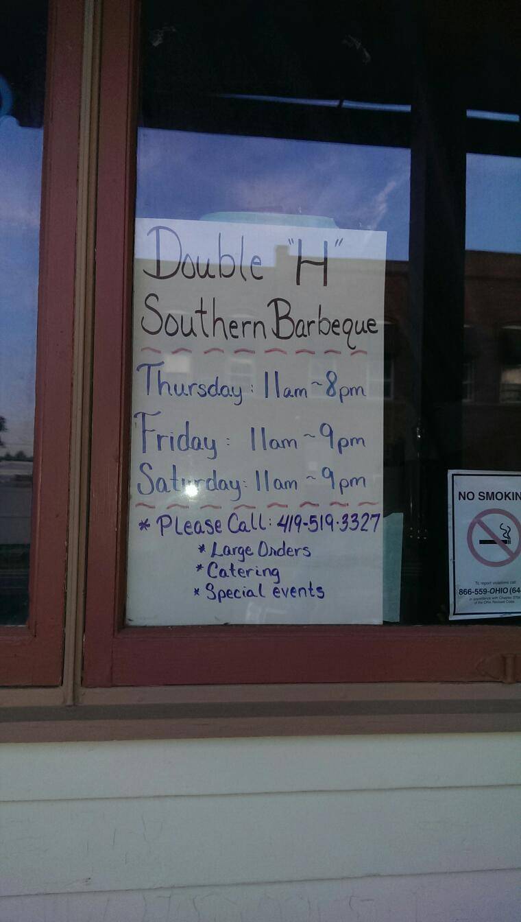 DBL H Southern Barbeque | restaurant | 208 S Lynn St, Bryan, OH 43506, USA | 4197992380 OR +1 419-799-2380