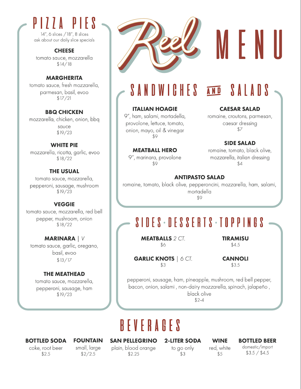 Reel Pizza Pies | restaurant | 13953 W Waddell Rd #103, Surprise, AZ 85379, USA | 6238000909 OR +1 623-800-0909