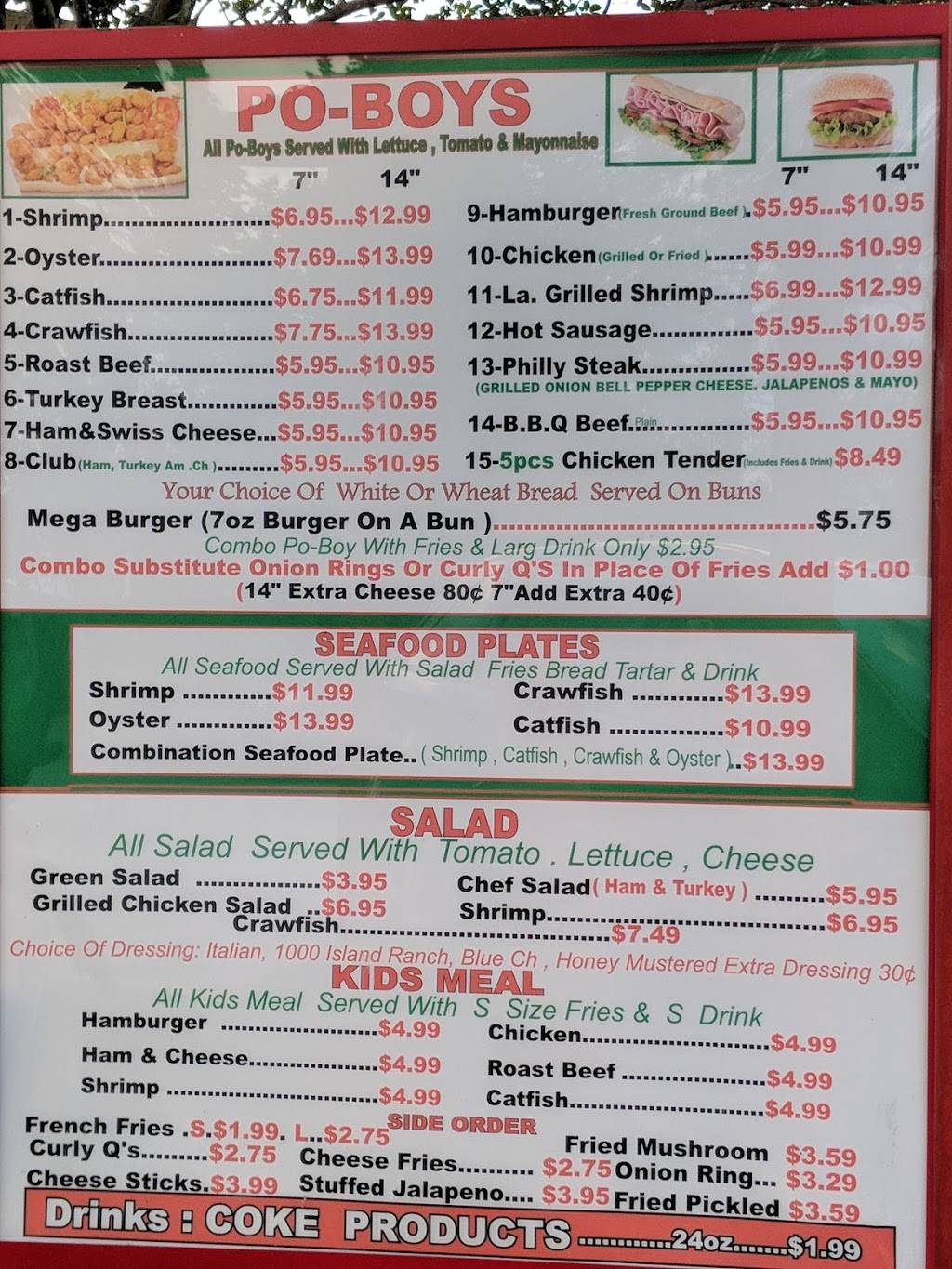 Sherwood Po-boy | meal takeaway | 28420 Walker South Rd, Walker, LA 70785, USA | 2257911448 OR +1 225-791-1448