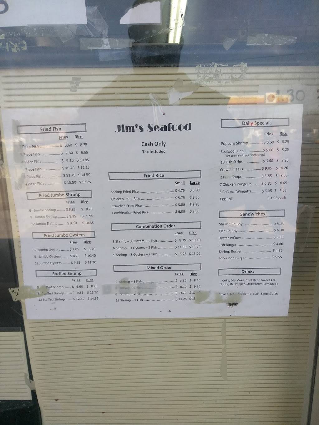 Jims Seafood | restaurant | 1400 Broad St, Lake Charles, LA 70601, USA | 3374390050 OR +1 337-439-0050