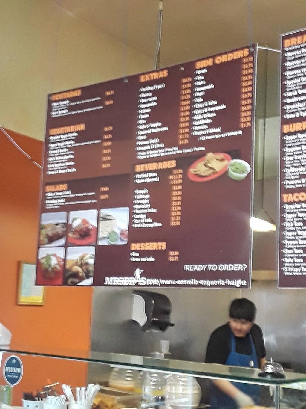 Estrella Taqueria | restaurant | 533 Haight St #3406, San Francisco, CA 94117, USA | 4158611455 OR +1 415-861-1455