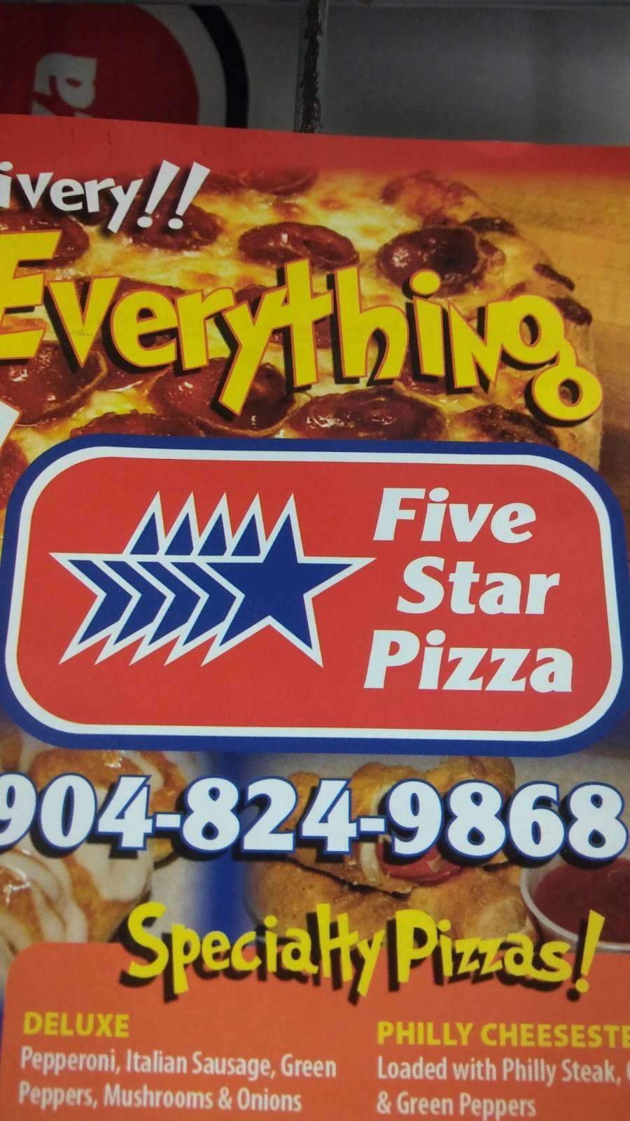 Five Star Pizza | restaurant | 987 S Ponce De Leon Blvd, St. Augustine, FL 32084, USA | 9048249868 OR +1 904-824-9868