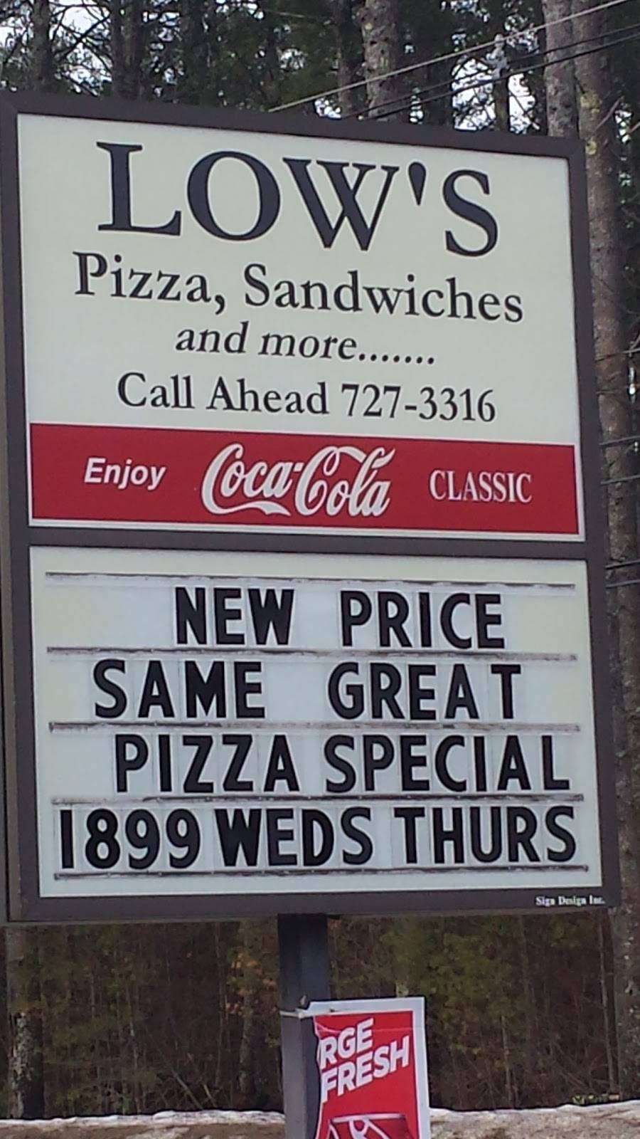 Lows Store | restaurant | 40 Long Plains Rd, Buxton, ME 04093, USA | 2077273316 OR +1 207-727-3316