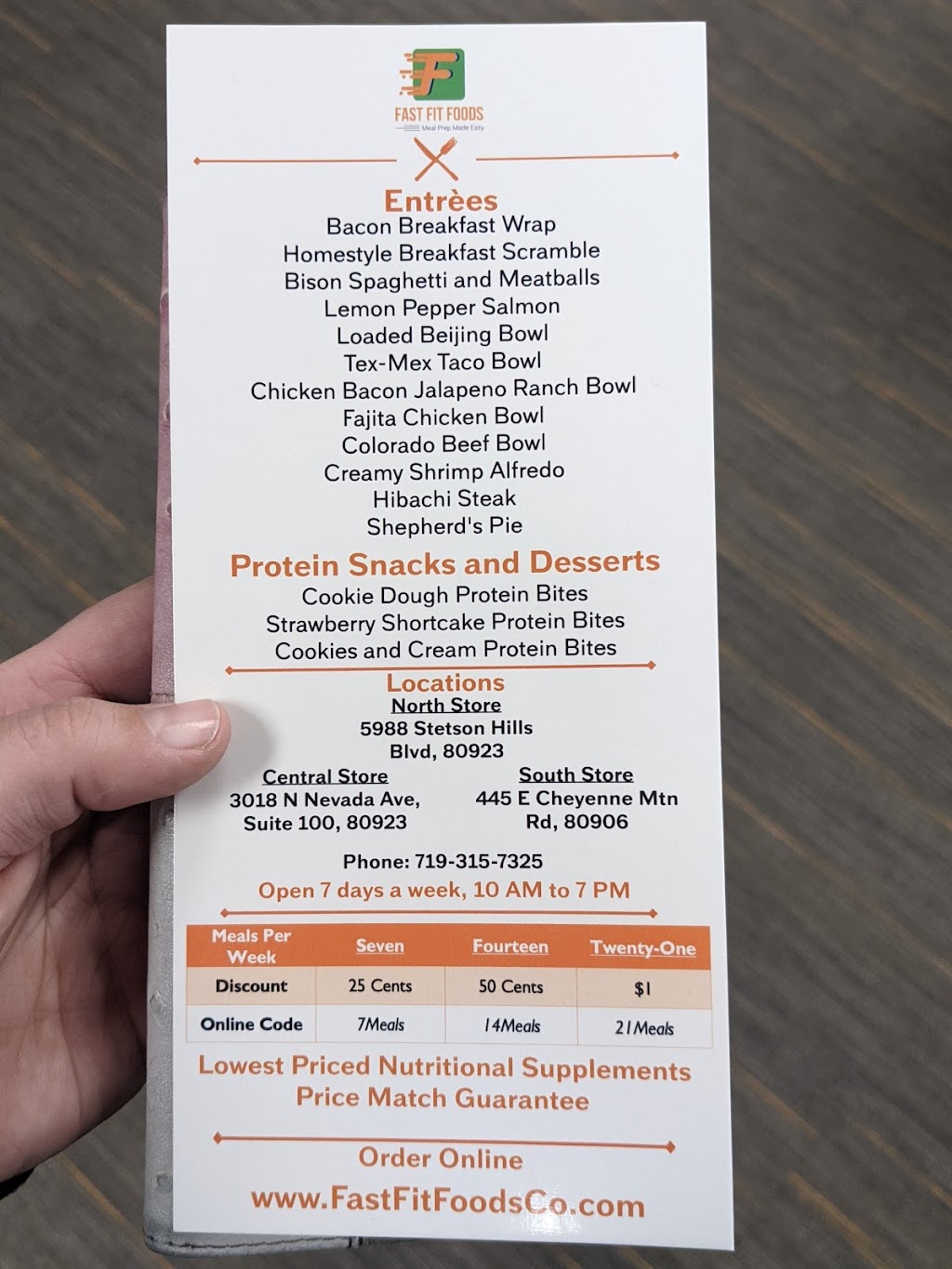 Fast Fit Foods Fillmore | meal takeaway | 3018 N Nevada Ave Ste. 100, Colorado Springs, CO 80907, USA | 7193157325 OR +1 719-315-7325