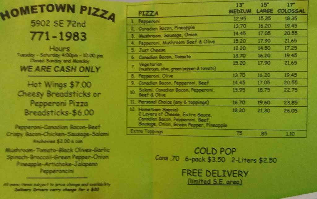 Hometown Pizza | meal delivery | 5902 SE 72nd Ave, Portland, OR 97206, USA | 5037711983 OR +1 503-771-1983