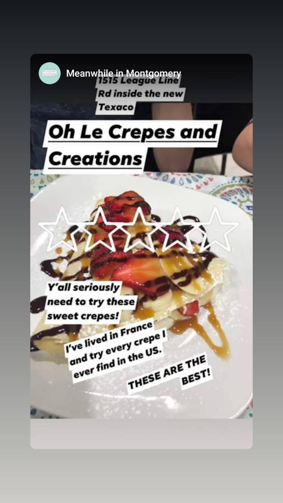 Oh! Le Crepe | restaurant | 1515 League Line Rd Ste A, Conroe, TX 77304, USA | 9362282156 OR +1 936-228-2156