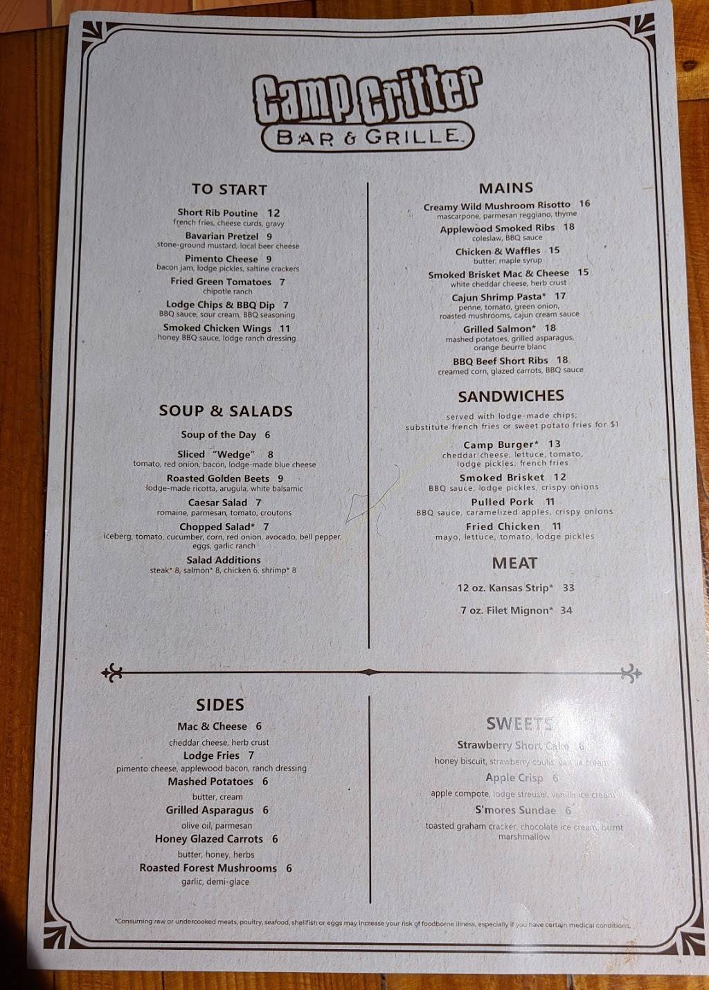 Camp Critter Bar and Grille | restaurant | 10401 Cabela Dr, Kansas City, KS 66111, USA | 9132997001 OR +1 913-299-7001