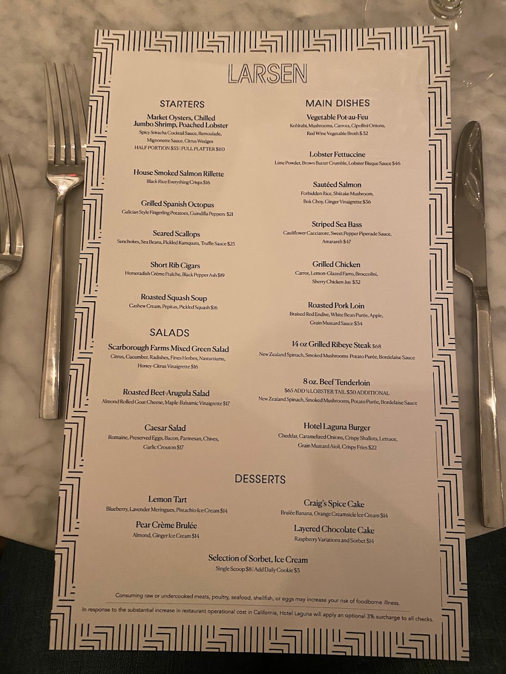 LARSEN | restaurant | 425 S Coast Hwy, Laguna Beach, CA 92651, USA | 9494941151 OR +1 949-494-1151