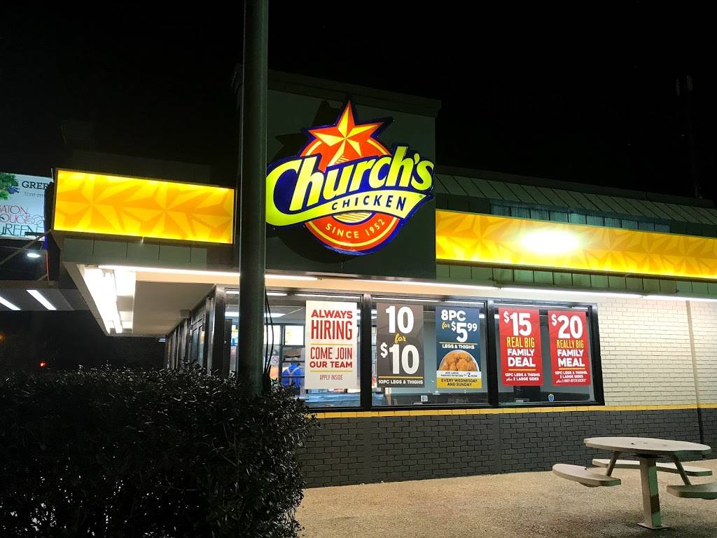 Churchs Chicken | restaurant | 5728 Government St, Baton Rouge, LA 70806, USA | 2259255118 OR +1 225-925-5118