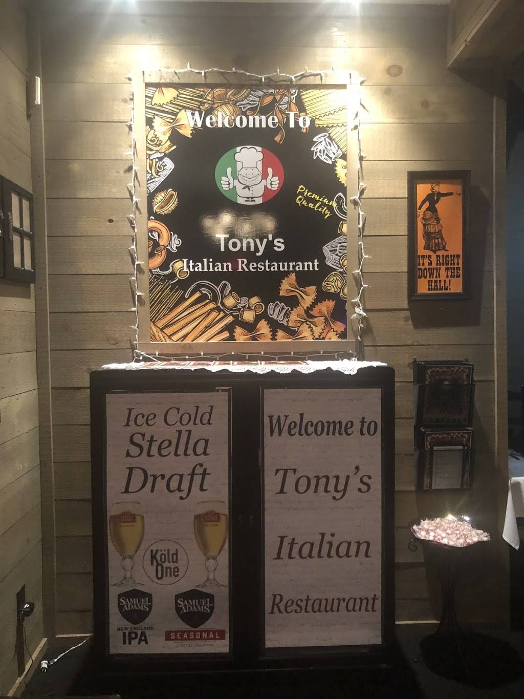 Tonys Italian Restaurant | restaurant | 1191 Rte 9W, Marlboro, NY 12542, USA | 8452369658 OR +1 845-236-9658