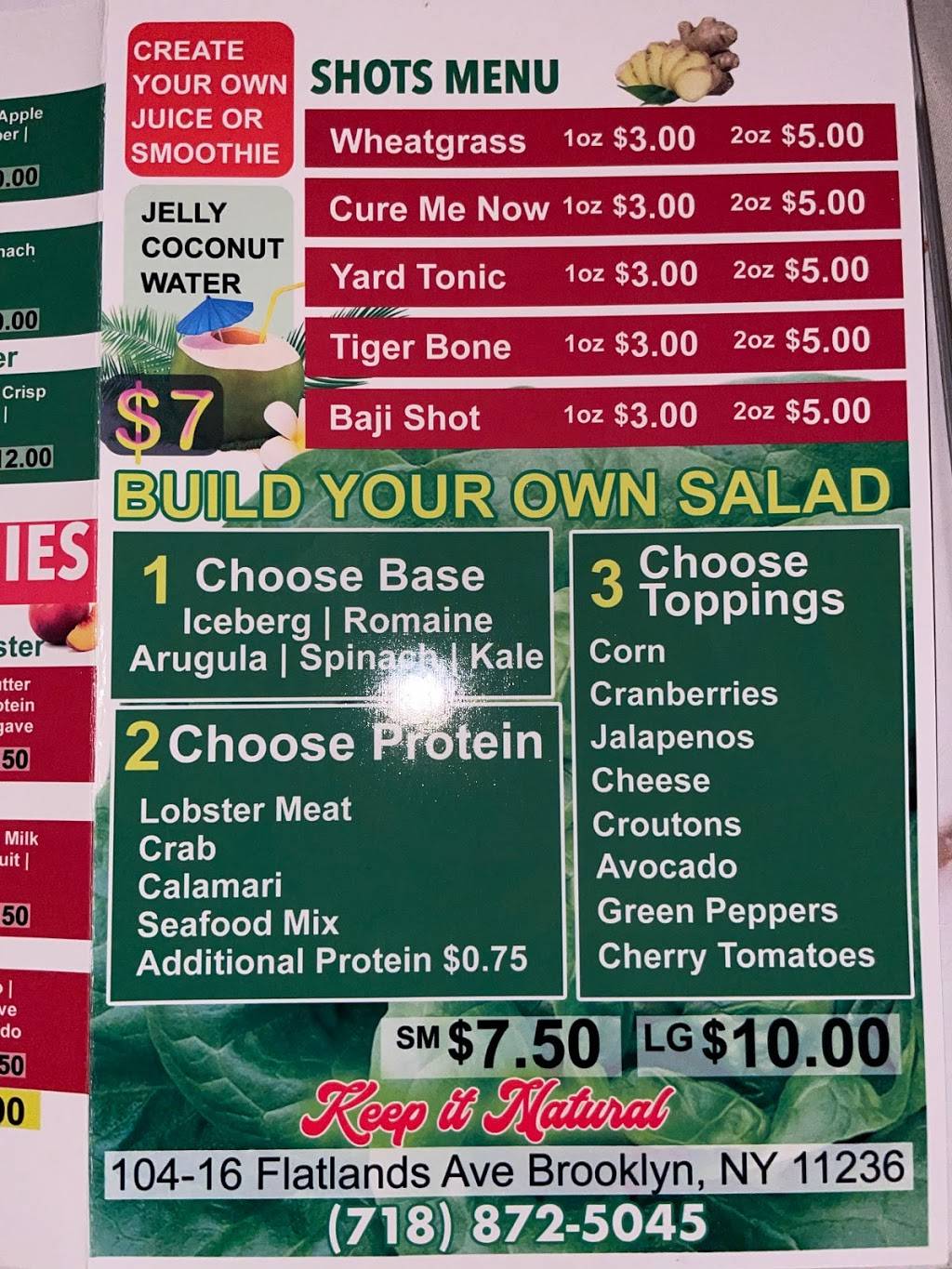 Keep It Natural Seafood & Juicebar | restaurant | 10416 Flatlands Ave, Brooklyn, NY 11236, USA | 7188725045 OR +1 718-872-5045