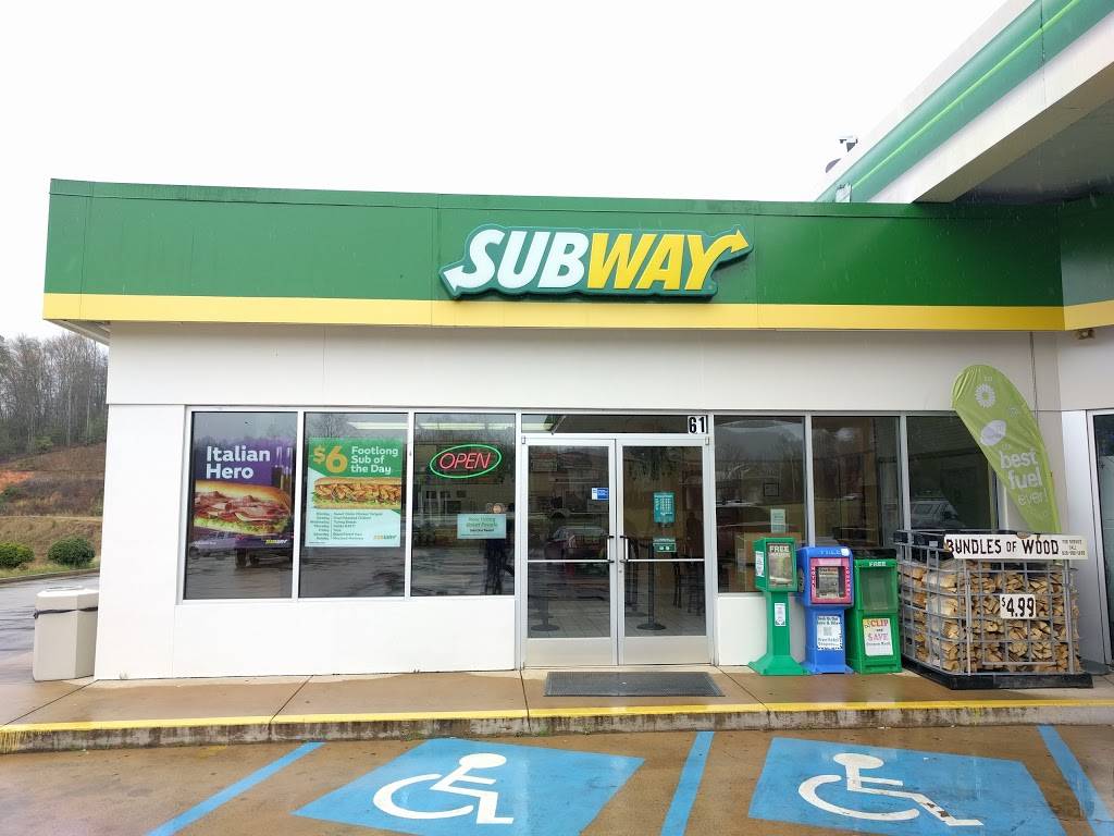 Subway | restaurant | 61 Rufus Robinson Rd, Sylva, NC 28779, USA | 8285866379 OR +1 828-586-6379