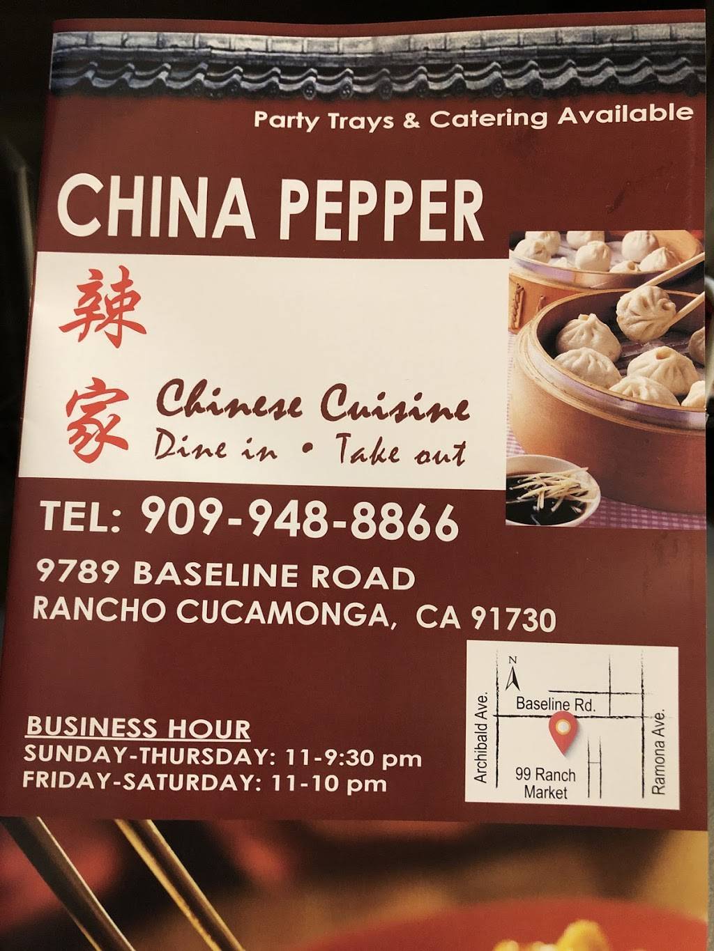 China pepper | restaurant | 9789 Base Line Rd, Rancho Cucamonga, CA 91730, USA | 9099488866 OR +1 909-948-8866