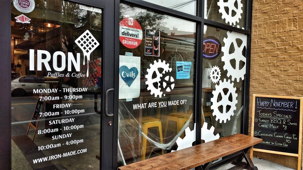 Iron Paffles & Coffee | restaurant | 214 W Water St, Charlottesville, VA 22902, USA | 4348063800 OR +1 434-806-3800