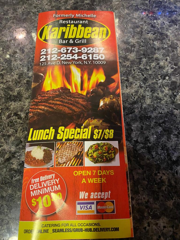 Karibbean | restaurant | 125 Avenue D, New York, NY 10009, USA | 2126739287 OR +1 212-673-9287