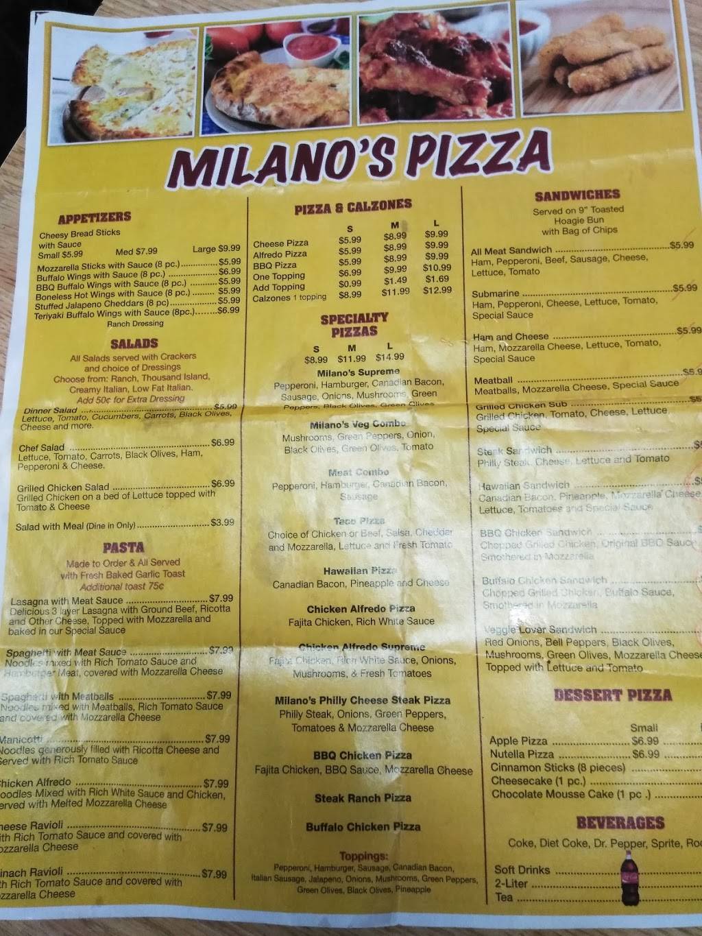 Milanos pizza rusk | restaurant | 370 N Main St, Rusk, TX 75785, USA | 9036836001 OR +1 903-683-6001