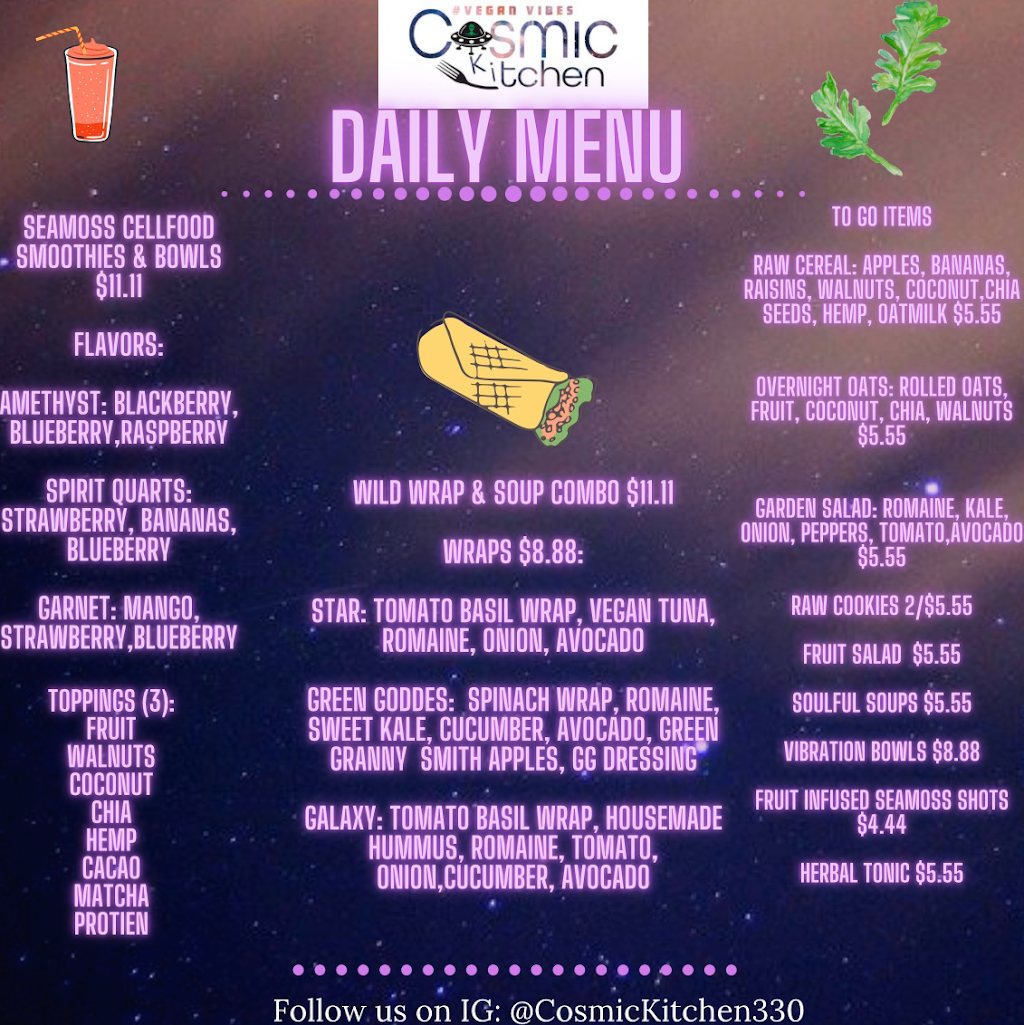 Cosmic Kitchen | restaurant | 2838 Mahoning Ave, Youngstown, OH 44509, USA | 7869992244 OR +1 786-999-2244