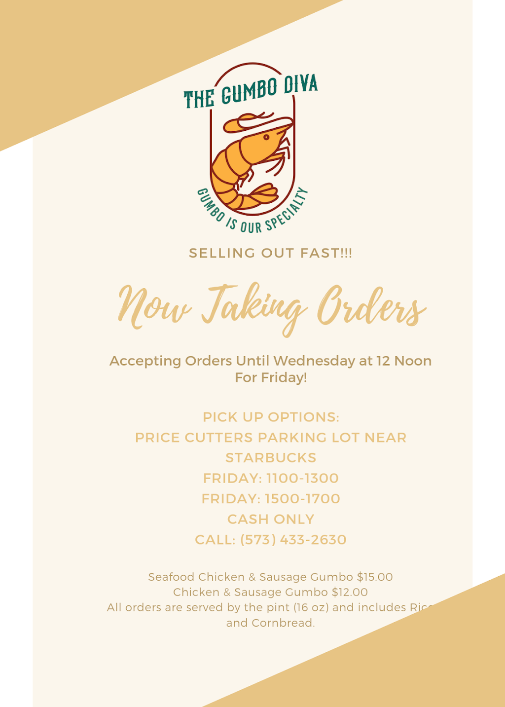 The Gumbo Diva | restaurant | 170 Jared St, Waynesville, MO 65583, USA | 5734332630 OR +1 573-433-2630