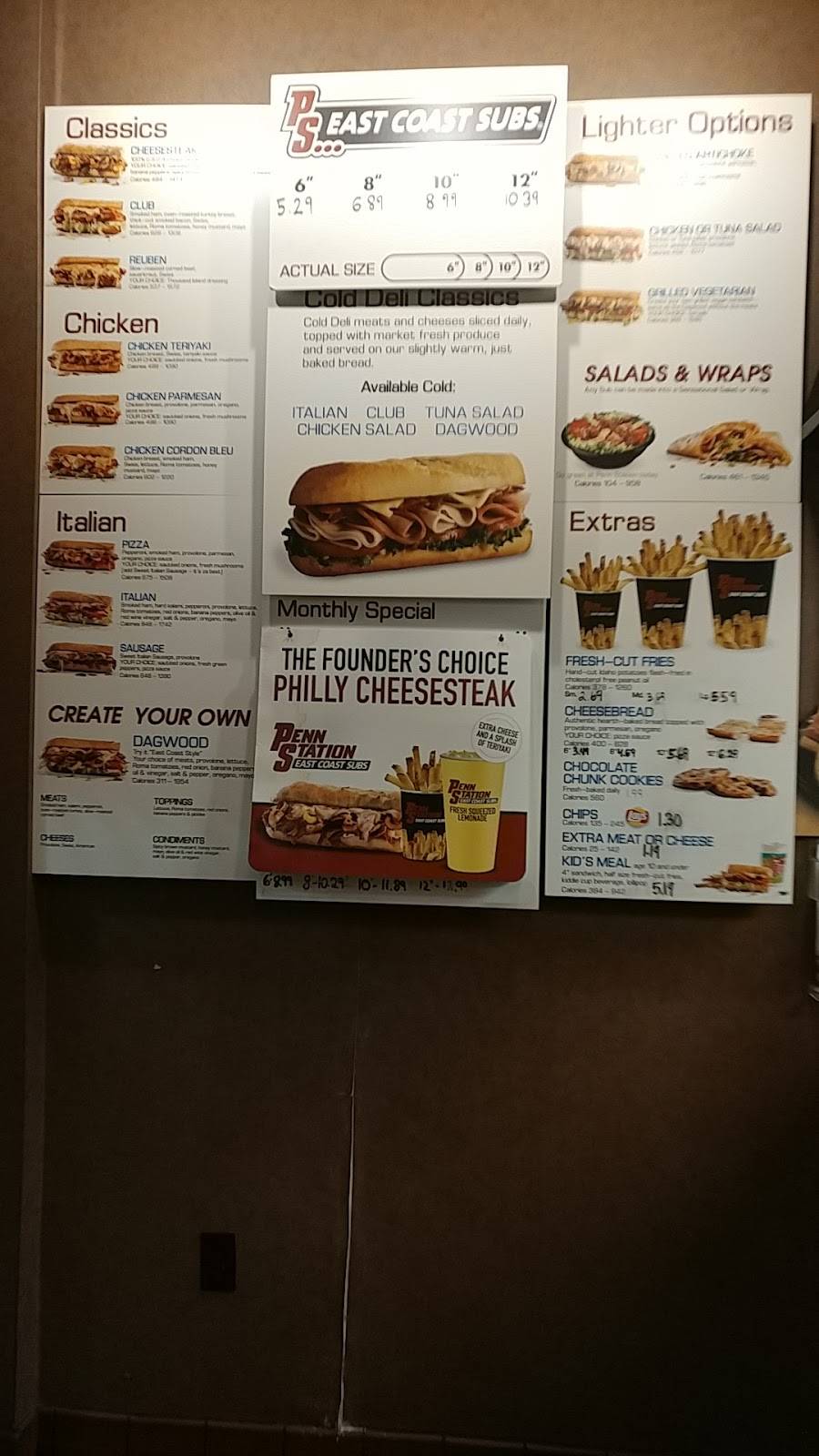 Penn Station East Coast Subs | restaurant | 3104 John A Williams Blvd, Bedford, IN 47421, USA | 8126758154 OR +1 812-675-8154