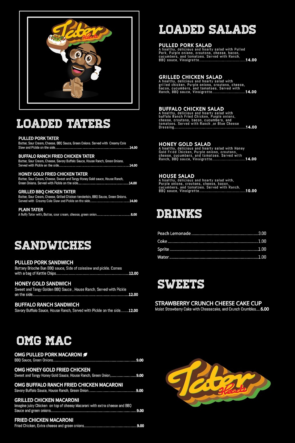 Tater Headz, LLC | restaurant | 215 Legion St, Clarksville, TN 37040, USA | 6155061978 OR +1 615-506-1978