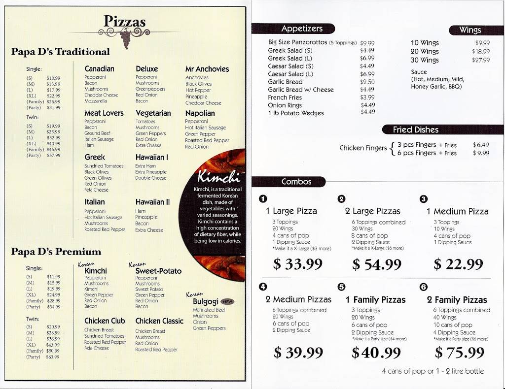 Papa Ds Pizza & Variety | restaurant | 1513 Mt Albert Rd, Sharon, ON L0G 1V0, Canada | 9054788844 OR +1 905-478-8844