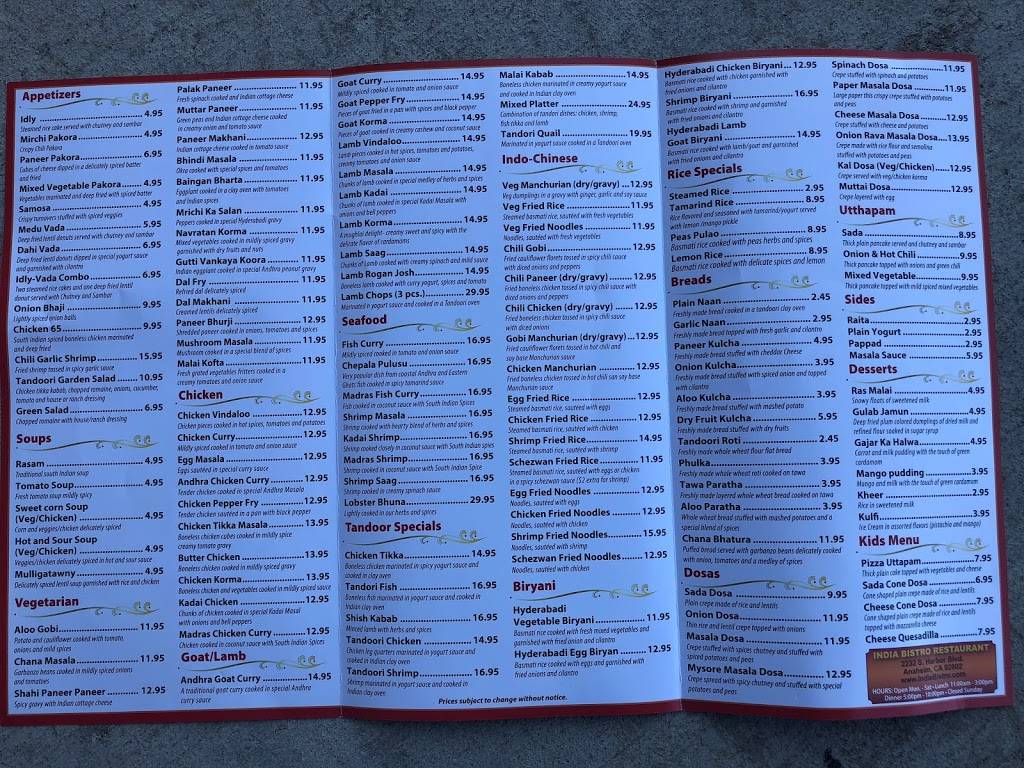 India Bistro | restaurant | 2232 S Harbor Blvd, Anaheim, CA 92802, USA | 7145915889 OR +1 714-591-5889