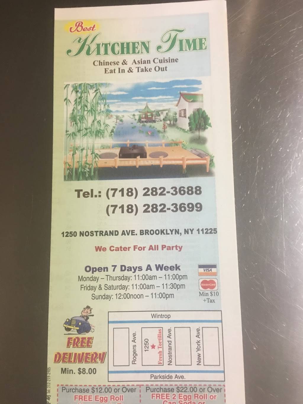 Best kitchen time | restaurant | 1250 Nostrand Ave, Brooklyn, NY 11225, USA | 7182823688 OR +1 718-282-3688