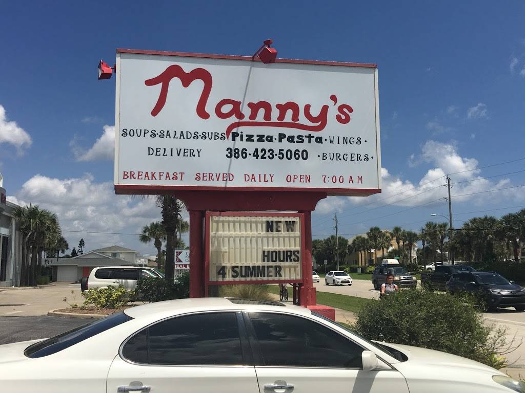 Mannys Pizza Beachside | restaurant | 3318 S Atlantic Ave, New Smyrna Beach, FL 32169, USA | 3864235060 OR +1 386-423-5060
