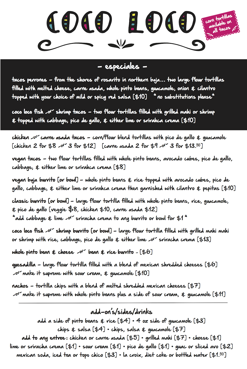 Coco Loco Taco Bar | restaurant | 223 E Hood Ave, Sisters, OR 97759, USA | 4588998125 OR +1 458-899-8125