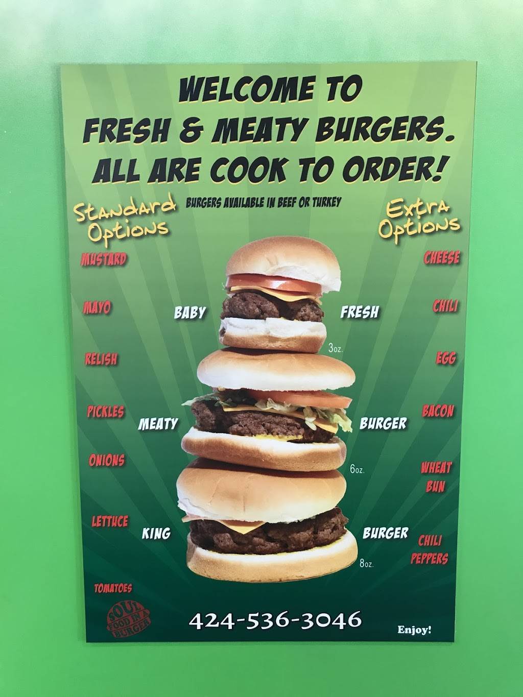 Fresh and Meaty Burgers | restaurant | 21780 S Avalon Blvd, Carson, CA 90745, USA | 4245363046 OR +1 424-536-3046