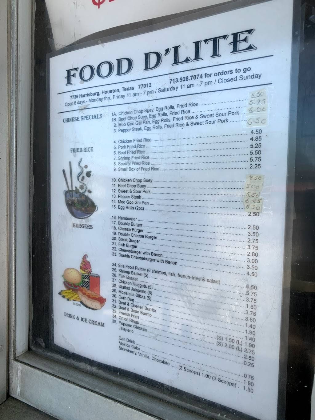 Food DLite | restaurant | 7736 Harrisburg Blvd, Houston, TX 77012, USA | 7139287074 OR +1 713-928-7074