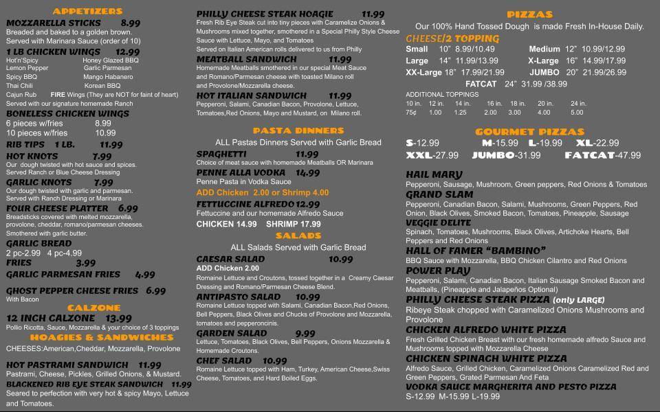 Fatcats Pizza & Pasta | restaurant | 39400 Murrieta Hot Springs Rd #108, Murrieta, CA 92563, USA | 9512405446 OR +1 951-240-5446