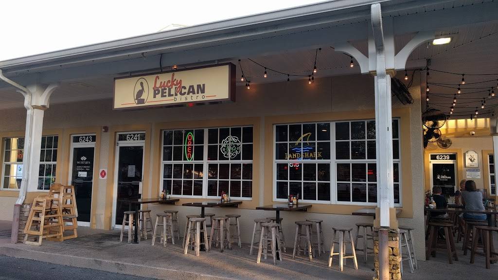 Lucky Pelican | restaurant | 6239 Lake Osprey Dr, Sarasota, FL 34240, USA | 9419070589 OR +1 941-907-0589