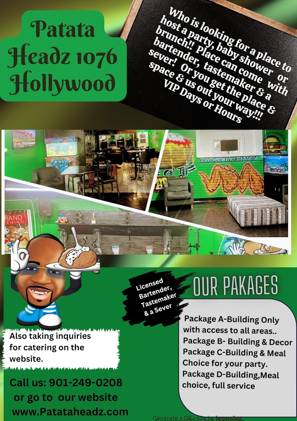 Patata Headz | restaurant | 1076 N Hollywood St, Memphis, TN 38108, USA | 9017796890 OR +1 901-779-6890