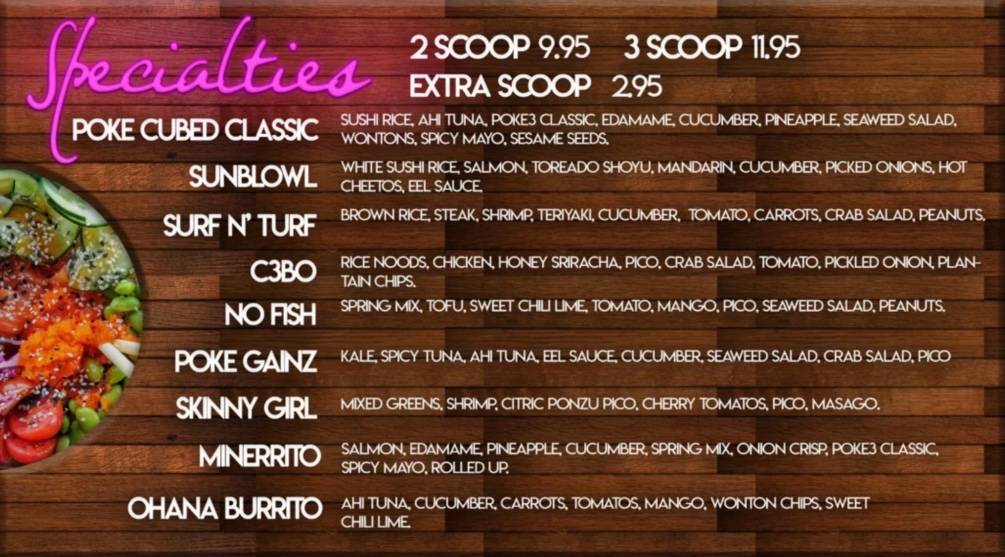 Poke³ | restaurant | 865 N Resler Dr K, El Paso, TX 79912, USA | 9155004035 OR +1 915-500-4035