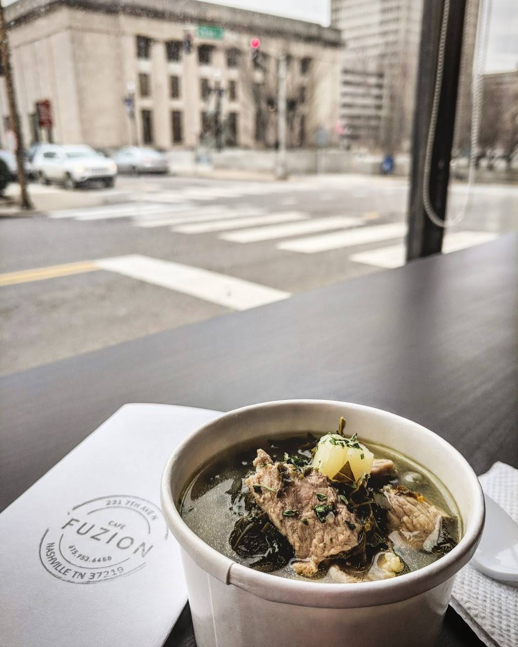 Cafe Fuzion | restaurant | 231 7th Ave N, Nashville, TN 37219, USA | 6159536458 OR +1 615-953-6458