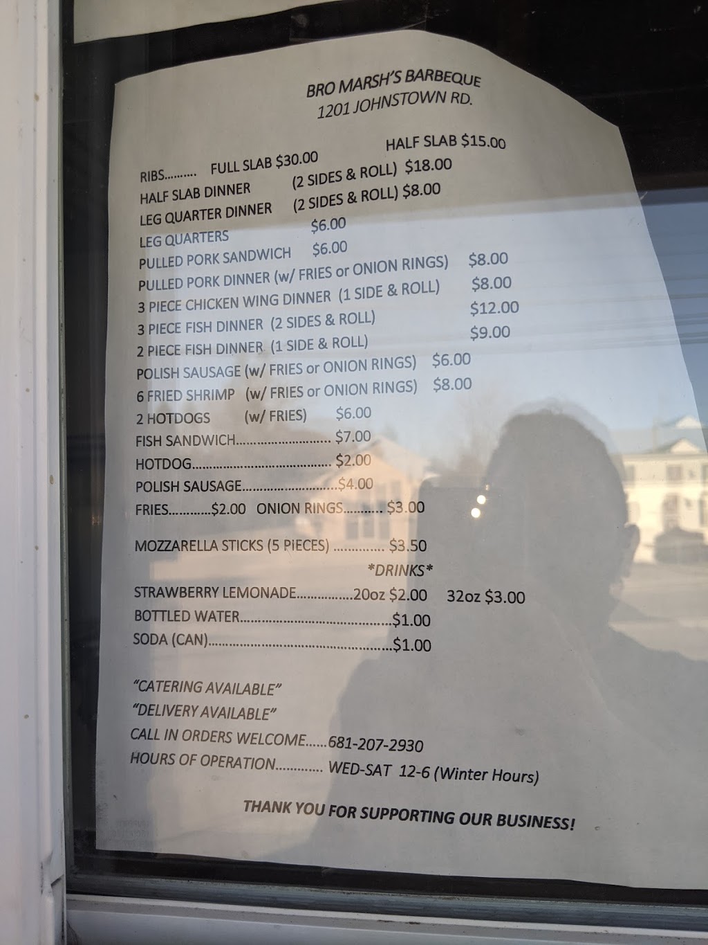 Bro Marsh Barbecue | restaurant | 1201 Johnstown Rd, Beckley, WV 25801, USA | 6812072930 OR +1 681-207-2930