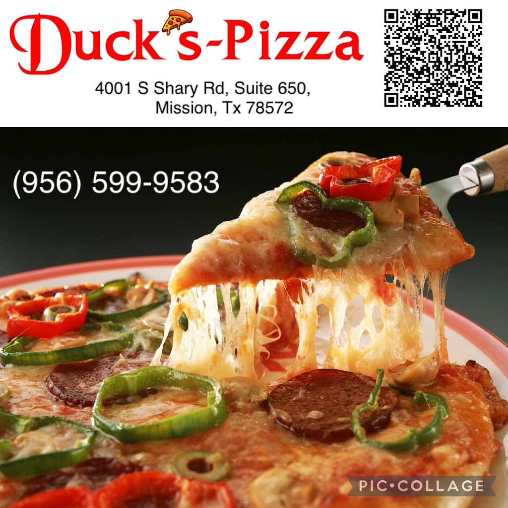 Ducks Pizza | restaurant | 4001 S Shary Rd suite 650, Mission, TX 78572, USA | 9565999583 OR +1 956-599-9583
