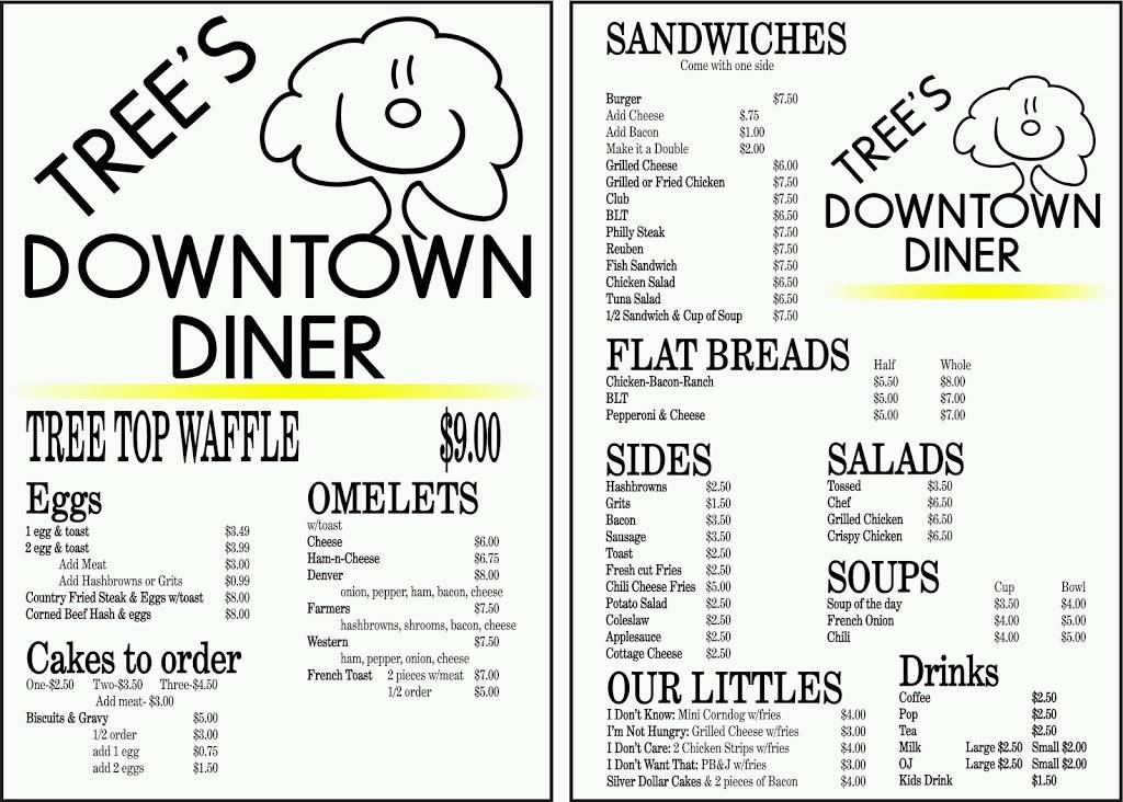 Trees Downtown Diner | restaurant | 224 N Fulton St, Wauseon, OH 43567, USA | 4193355001 OR +1 419-335-5001