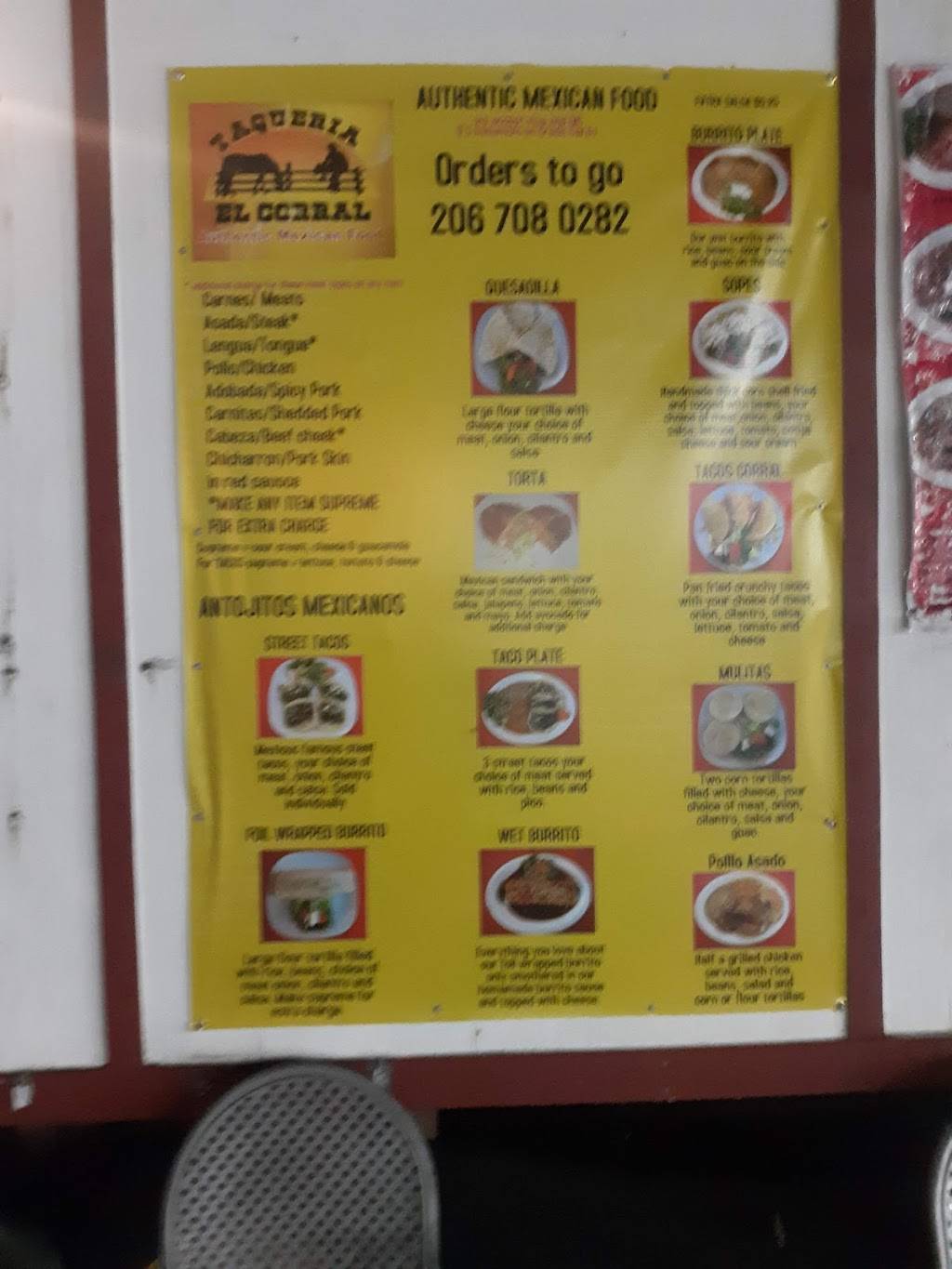 Taqueria El Corral | restaurant | 3251 Pacific Hwy E, Fife, WA 98424, USA | 2067080282 OR +1 206-708-0282