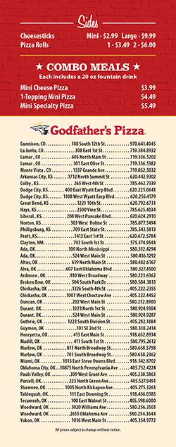Godfathers Pizza Express | meal takeaway | 1223 N 1st Ave, Durant, OK 74701, USA | 5809249304 OR +1 580-924-9304
