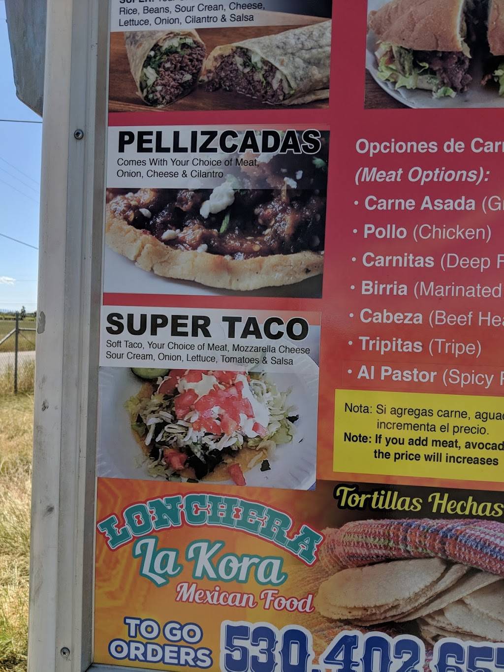 La Kora Taco Truck | restaurant | 18430 Co Rd 102, Woodland, CA 95776, USA | 5304026575 OR +1 530-402-6575