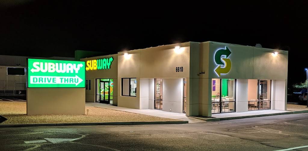 Subway | meal takeaway | 6610 S Tucson Blvd, Tucson, AZ 85756, USA | 5208073026 OR +1 520-807-3026