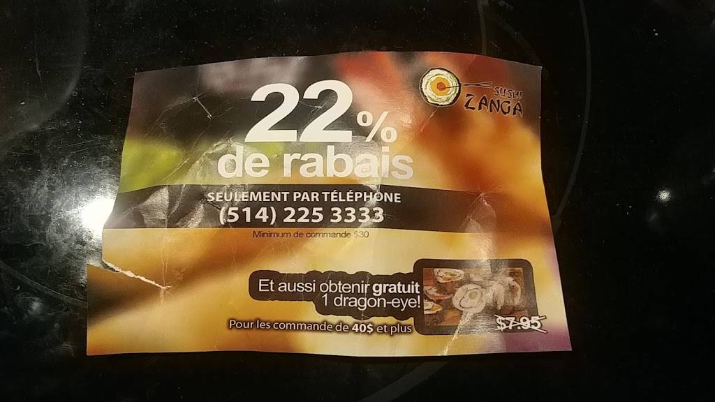 Planet Zanga Sushi | restaurant | 6238 Boul St-Laurent, Montréal, QC H2S 3C2, Canada | 5142253333 OR +1 514-225-3333