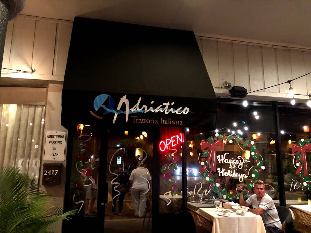 Adriatico Trattoria Italiana | restaurant | 2417 Edgewater Dr, Orlando, FL 32804, USA | 4074280044 OR +1 407-428-0044