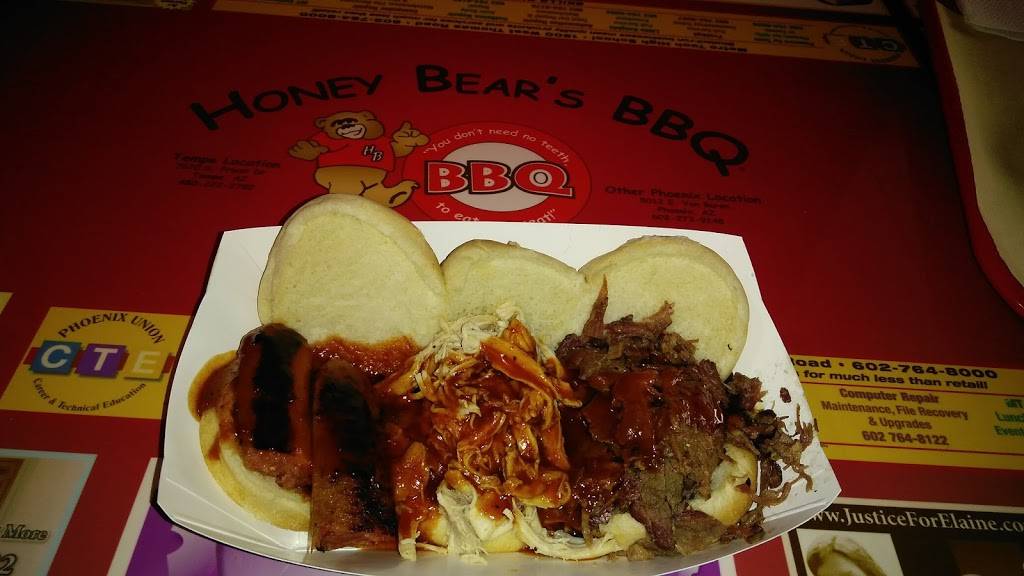 Honey Bears BBQ | restaurant | 2824 N Central Ave, Phoenix, AZ 85004, USA | 6027023060 OR +1 602-702-3060