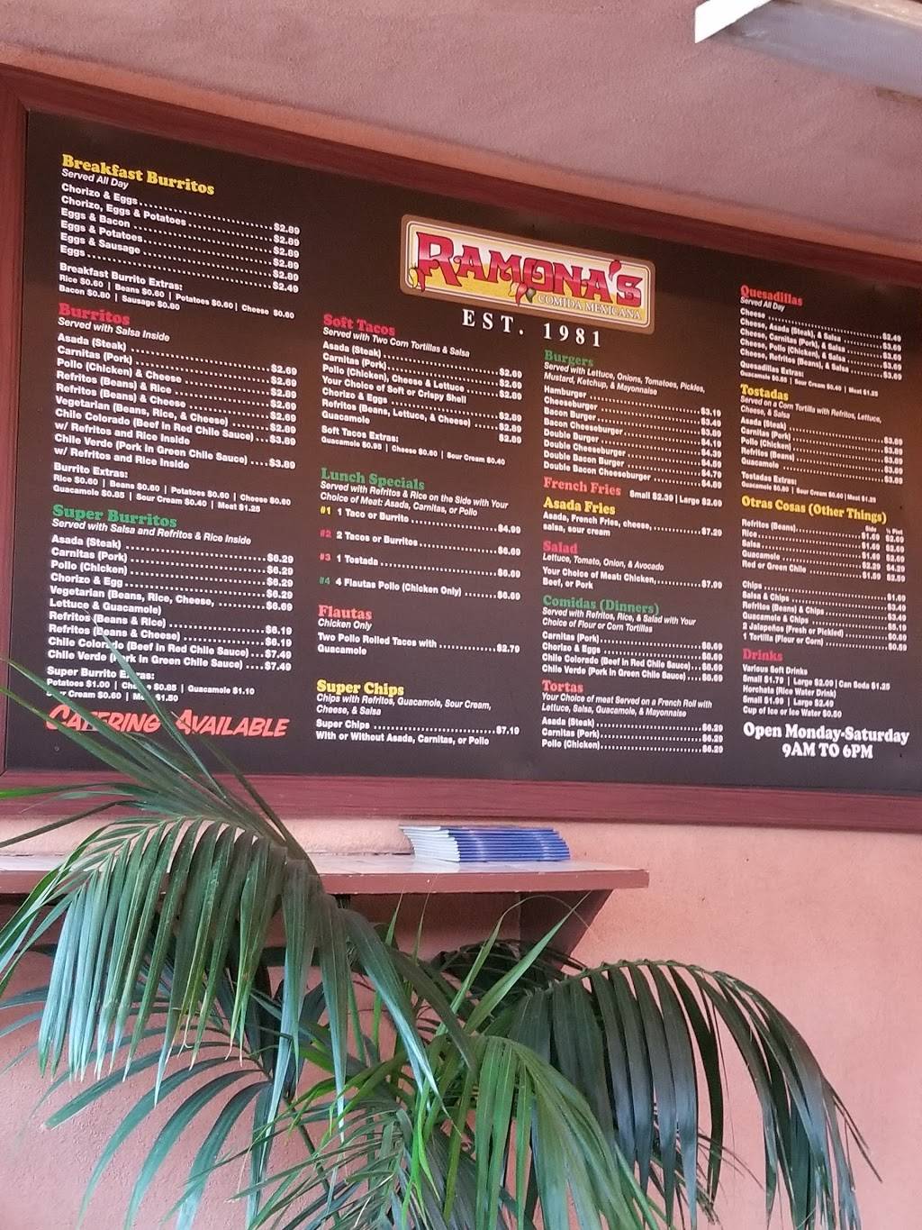 Ramonas | Comida Mexicana | restaurant | 2251 Northgate Blvd # J, Sacramento, CA 95833, USA | 9169229227 OR +1 916-922-9227